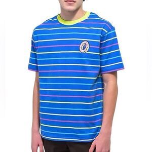 Odd Future Blue, Yellow, & Pink‎ Stripe donut T-Shirt Medium